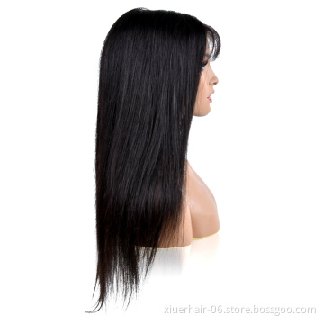5X5 Transparent Human Hair Straight Mink Brazilian Hair 4X4 Closure Wig With Baby Hair